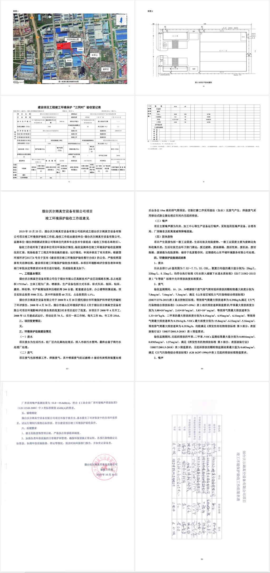 煙臺沃爾姆真空設(shè)備有限公司環(huán)境保護驗收監(jiān)測表公示14